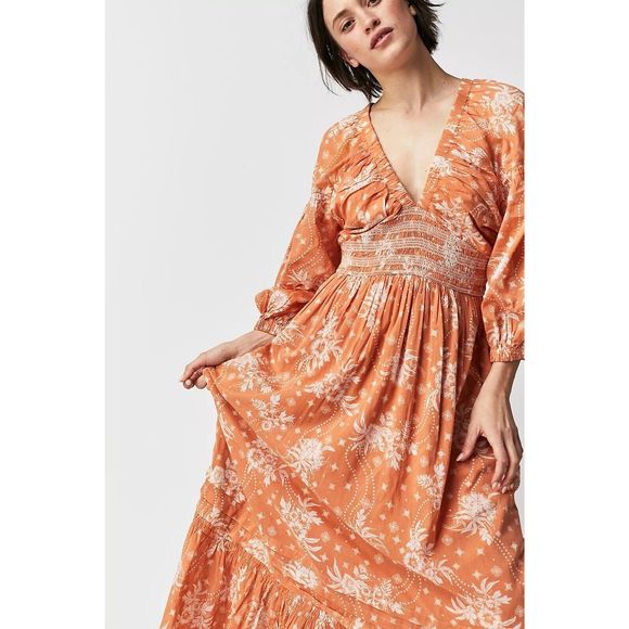 New Free People Golden Hour Maxi Dress size Medium - Picture 4 of 9